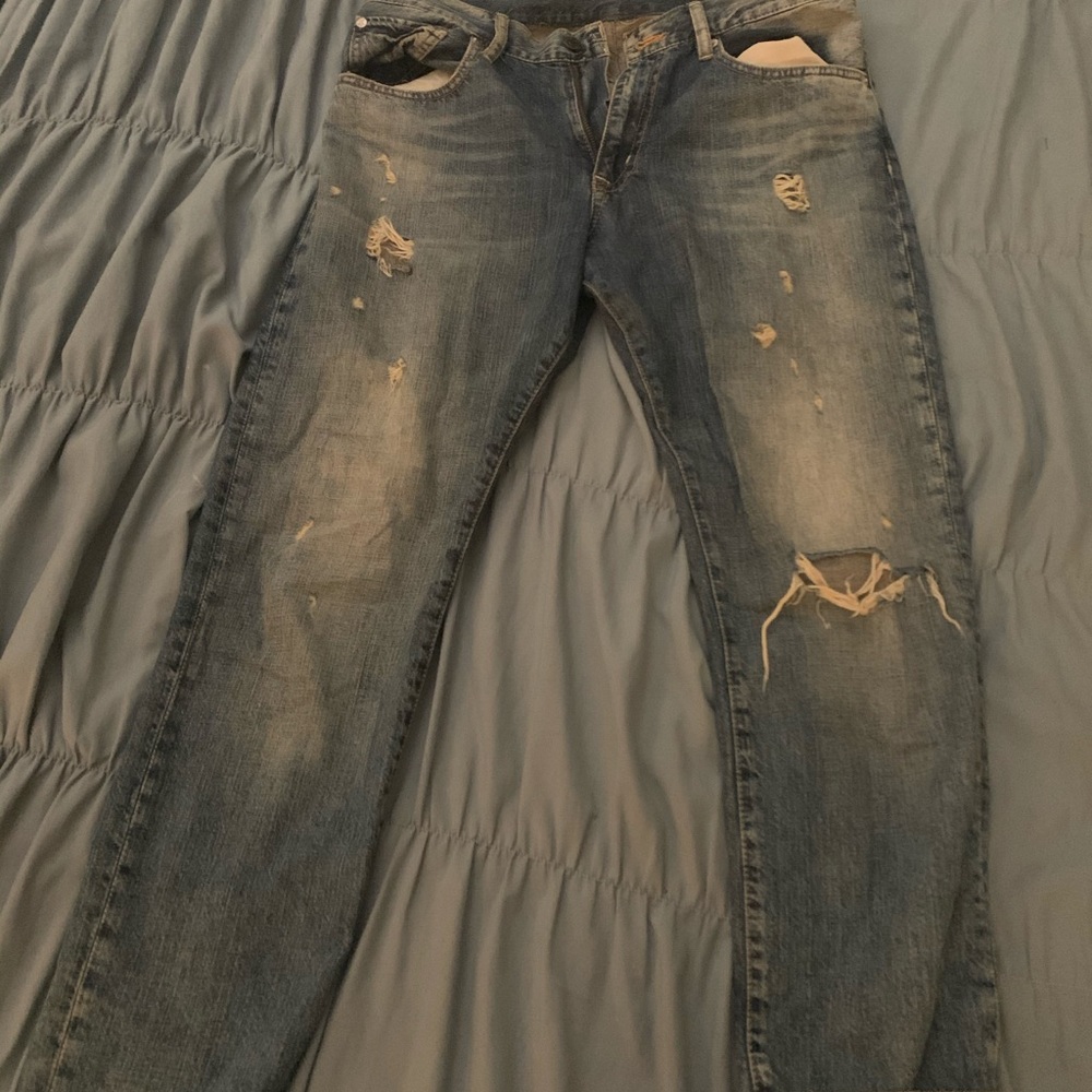 Ralph Lauren whipped distressed jeans